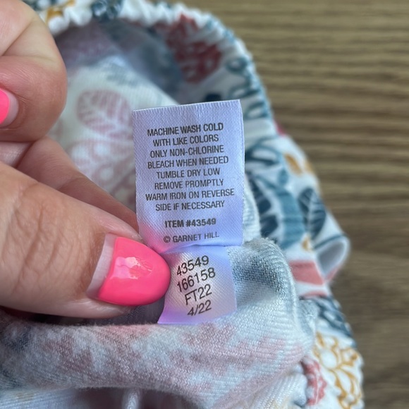 Garnet Hill Organic Pima Cotton Flannel Sleep Boxers Leaf Print - Picture 10 of 10